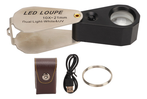 Lupa De Joyería 10x Con Iluminación Led