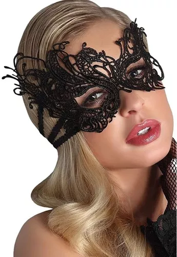 Las mejores ofertas en Máscara de Encaje Negro Máscaras y antifaces de  Disfraz