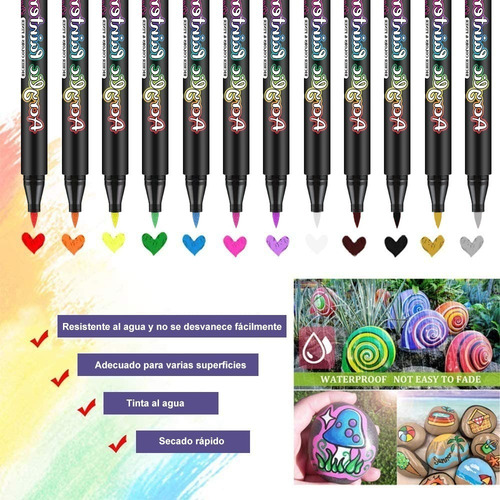 Imagen 5 de 9 de Lápiz De Color Acrílico Kit De Pintura De 36 Colores Plumone