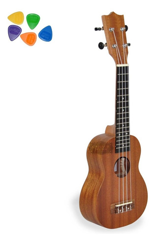 Ukelele Soprano Madera Funda Garantia Cuerdas Aquila Pua