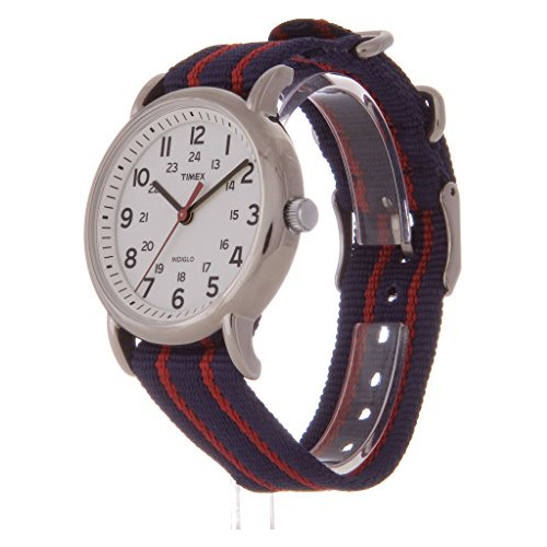 Reloj Timex Weekender Unisex De 38 Mm Con Carcasa Plateada E