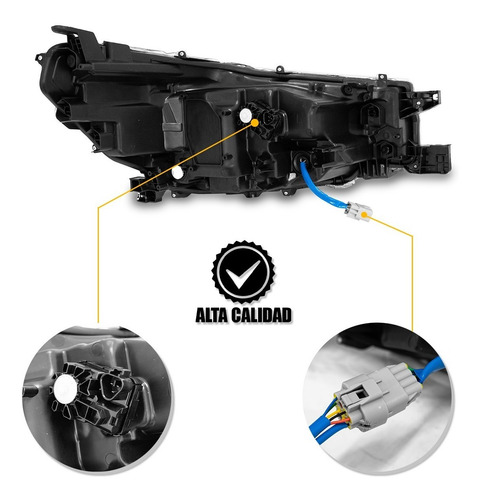 Imagen 3 de 4 de Faros Principales Toyota Hilux Revo Rocco 2015-2020 Drl Kit