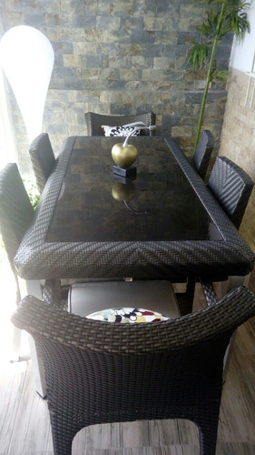Comedor Rattan Sintético Exteriores Jardín