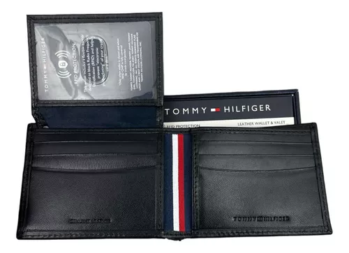 Carteira Tommy Hilfiger Proteção Roubo Rfid Preta Couro 032