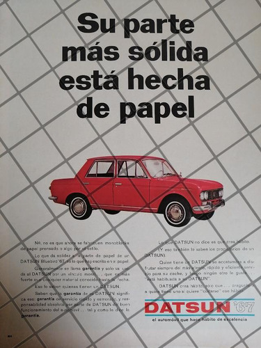 Afiche Retro  Autos Datsun Bluebird 1967 /1016