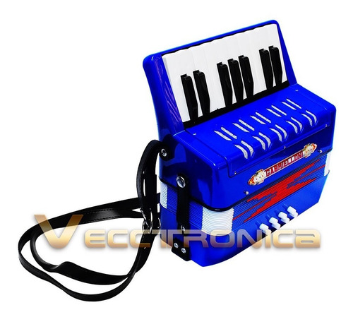 Acordeon Fabuloso Profesional Con 8 Botones Y 17 Teclas Toca