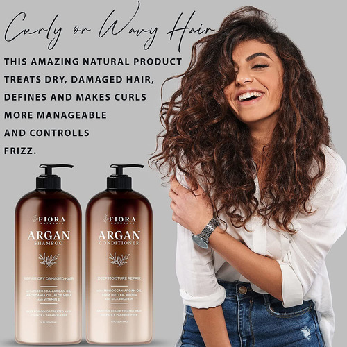 Fiora Naturals Moroccan Argan Oil Shampoo And Conditioner Se