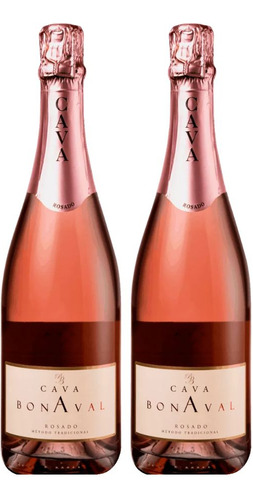 Kit 2 Cavas Bonaval Brut Garnacha Rosé Espanha 750ml
