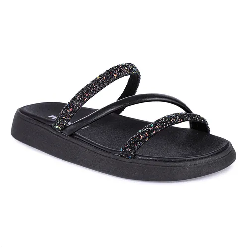 Papete Moleca Feminina Confortável Brilho Flatform Eva