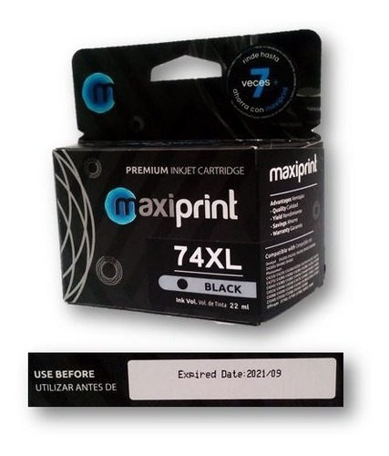 Cartucho Compatible Hp 74 Negro Con Garantía Hp 74