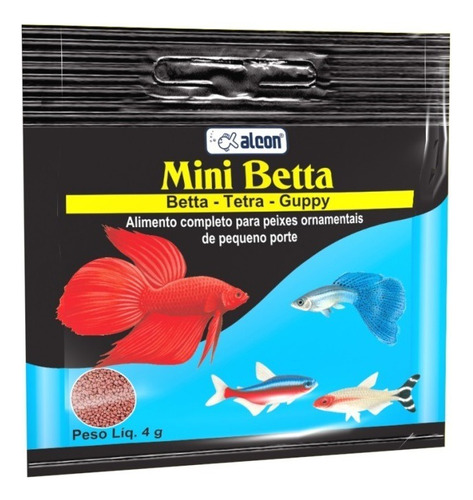 Ração Para Peixes Betta - Alcon Mini Betta 4g