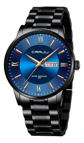 Crrju Relojes Fashin Business Work Relojes Para Hombres, Cas