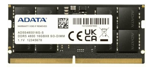 Xpg Memoria Ddr5 Adata 16gb 4800 So-dimm (ad5s480016g-s)