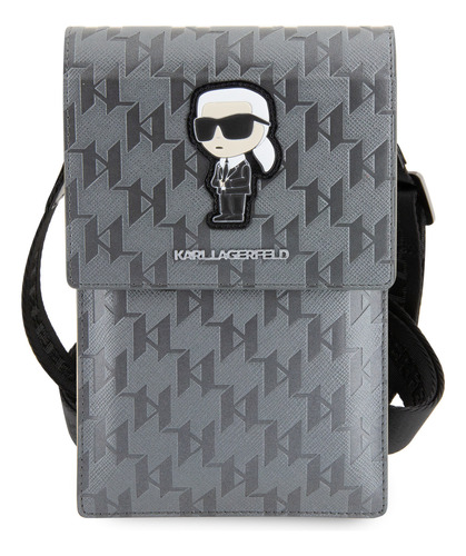 Cartera Karl Lagerfeld Phone Bag Ikonik Silver 