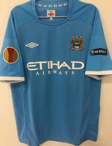 Camisa Manchester City 2010/11 Tevez #32 Europa League
