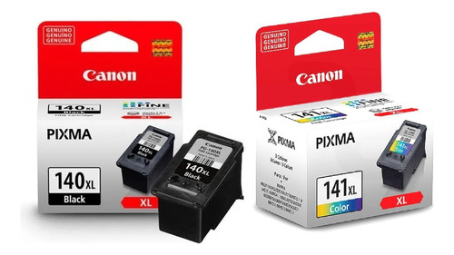 2 Tintas Canon Pg-140xl Cl-141 Original Mg2110/mg3110 C/iva