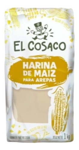 Harina De Maíz El Cosaco Arepas  De 1kg Pack 3u