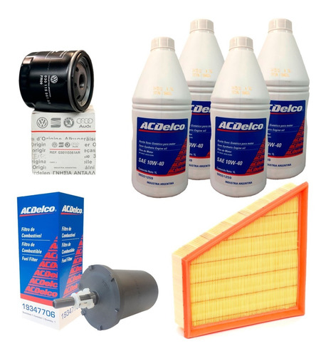 Kit Filtro Aire + Aceite + Combustible + 10w40 Vw Gol Trend