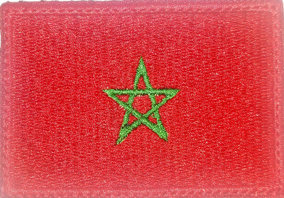 A202 Bandera de Marruecos bordado parche