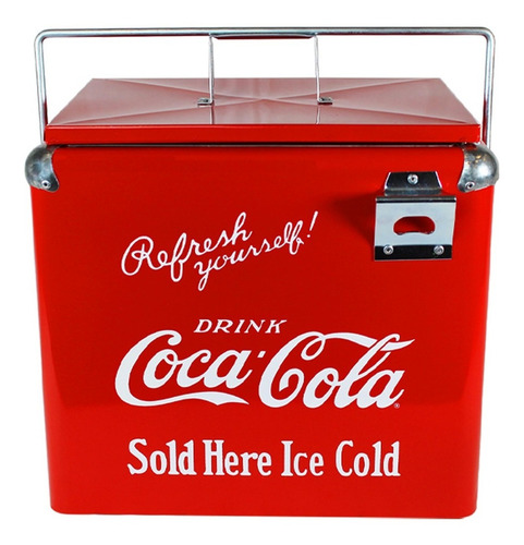 Imagen 3 de 8 de Hielera Metálica Coca-cola Dace Hccoke2002r