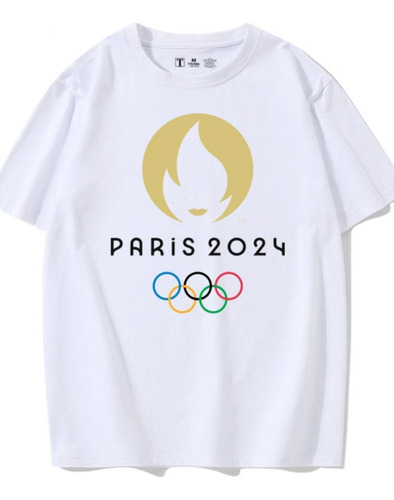 Camiseta De Algodón Con Gráficos Olímpicos De París