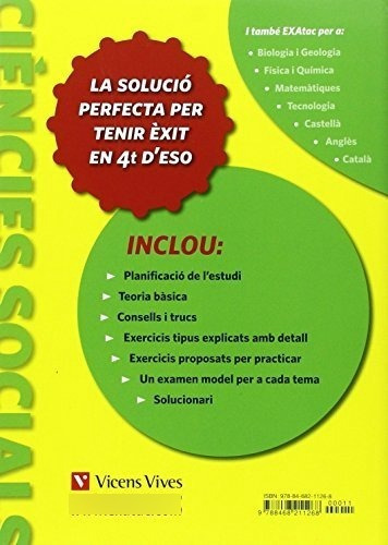 Exatac 4 Eso. Ciències Socials (exatac. Català) - 9788468211