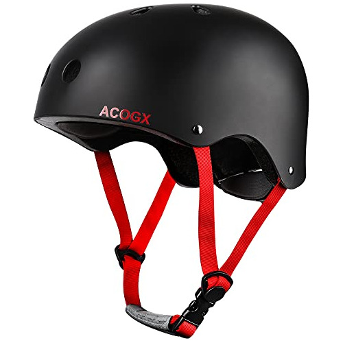 Acogx Skateboard Helmet Adjustable Impact Resistance Ventila