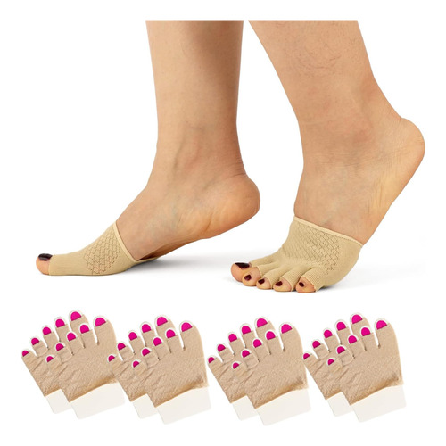 Medias Calcetín Para Mujer Peep Toe Footies Heeless Forefoot