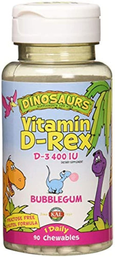 Kal Vitamina D-rex, Bubblegum 90 chews