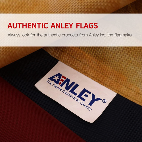 Bandera Anley, Tipo Abanico, Vintage, Eeuu , 90 X 180 Cm
