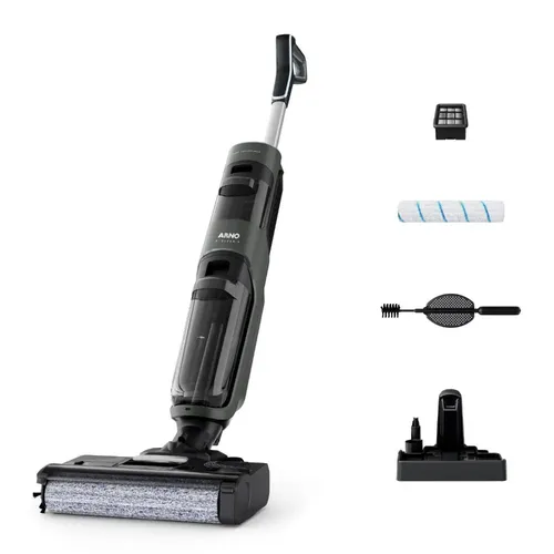 Limpadora De Pisos Sem Fio Arno X-clean 4 Lxc4 Bivolt Cinza E Prateado 127/220v