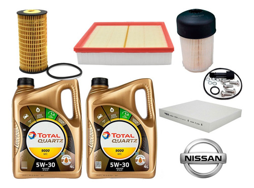 Kit Filtro Nissan Frontier 2.3 Td 4x4 + Aceite Total 5w30 8l