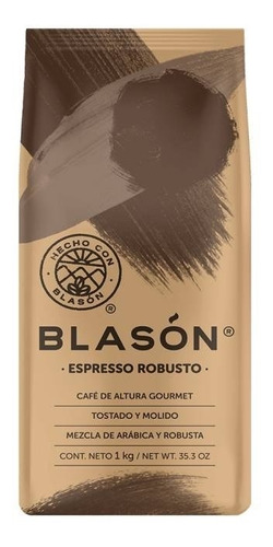 Café Blasón Espresso Robusto Tostado Y Molido 1 Kg