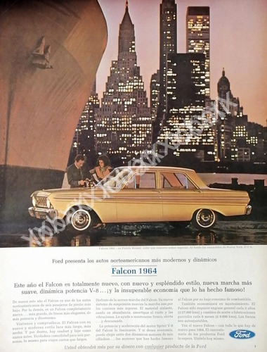 Cartel Retro Autos Ford Falcon 1964 /503