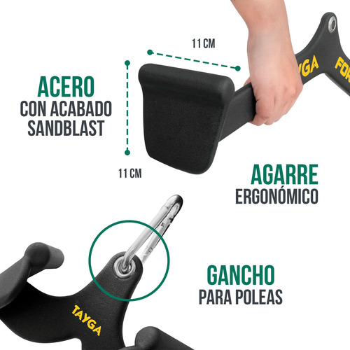 Set 5 Agarres Manerales Espalda Con Ganchos Gym Tayga