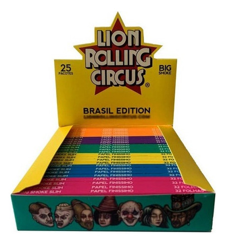 Caixa De Seda Lion Rolling Circus King Size 25 Livretos