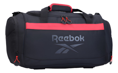 Bolso Reebok Botinero Correa Desmontable Reforzado Color Negro Lisa