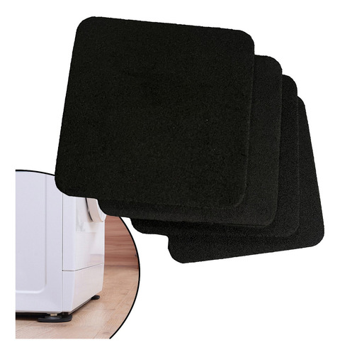 Kit 4 Tapete Para Maquina De Lavar Anti - Vibração Ruido Eva