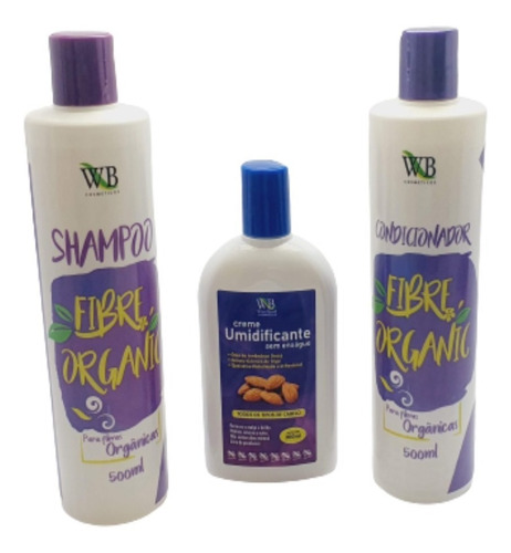 Shampoo, Condicionador E Creme P/ Cabelo Orgânico  Glicerina
