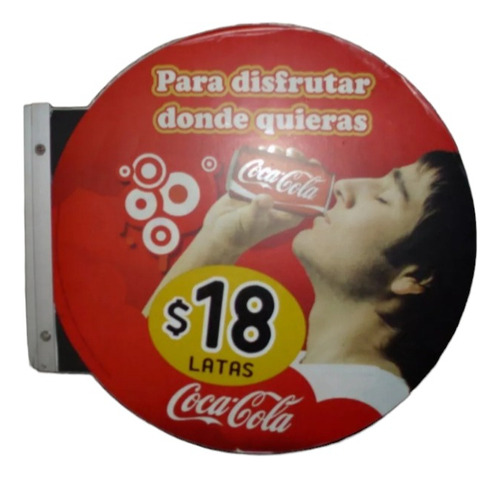 Coca Cola Cartel Chapa,c/autoadhesivo, Doble Faz P/amurar