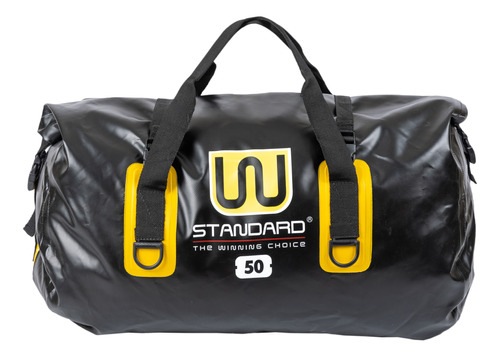 Bolso Estanco Impermeable Negro Con Amarillo 50l W Standard