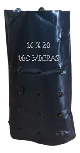 Saco Saquinho Plástico Para Mudas Preto - 500 Unidades 14x20