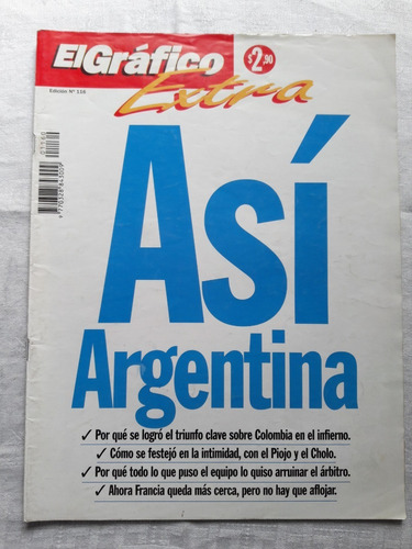 Revista El Grafico Extra N° 116 Febrero 1997 Asi Argentina