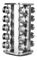 Comprar Porta Temperos Condimentos Giratório Vidro E Inox 20 Peças
