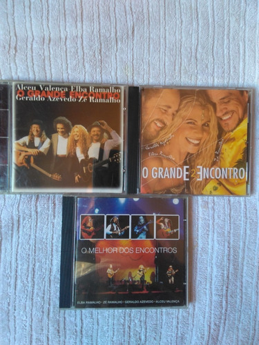 Lote 3 Cds O Grande Encontro 1 E 2 E O Melhor - Mpb - Letras (Usado)
