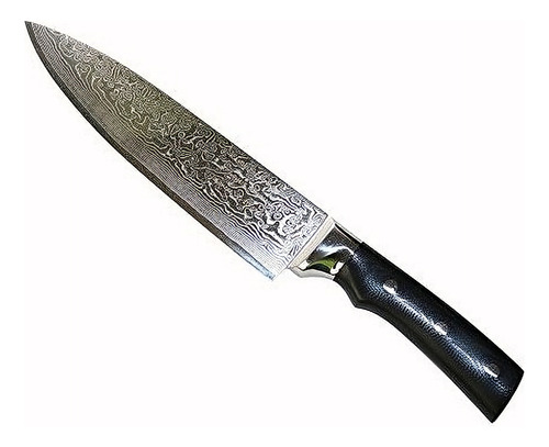 Cuchillo Profesional Damasco De 8 Pulgadas De Kamosoto Con A