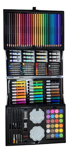 Set De Arte Infantil Love Kitty Maletin De Aluminio 145 Piez