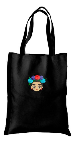 Bolsa Tote Bag Artesanal Gabardina Bordado Frida Kahlo Vario