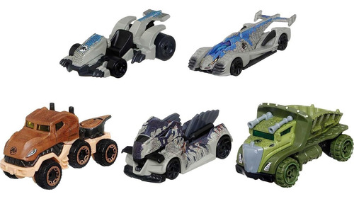 Hot Wheels Character Cars Jurassic World Dominion 5 Carros 