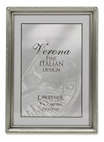 Lawrence Frames 11557 Antique Pewter Picture Frame, Bead